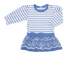 223-130 Платье полосочка с кружевом (20/62 - белый с синим)