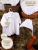 К4 Комплект (крестильный) для девочки размер: платье, чепчик, пеленка (нарядная) 80*80 (22/68-24/74 - белый)