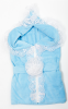 К129 Конверт-одеяло размер 100*87 (велюр) (18/56-20/62 - голубой)