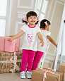 118-369П Комплект для девочки футболка и лосины "Этно-кошки"
