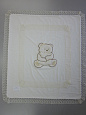 К08-15 Одеяло-плед велюр на подкладе с утеплителем "мишка с подушкой", размер 80*90см