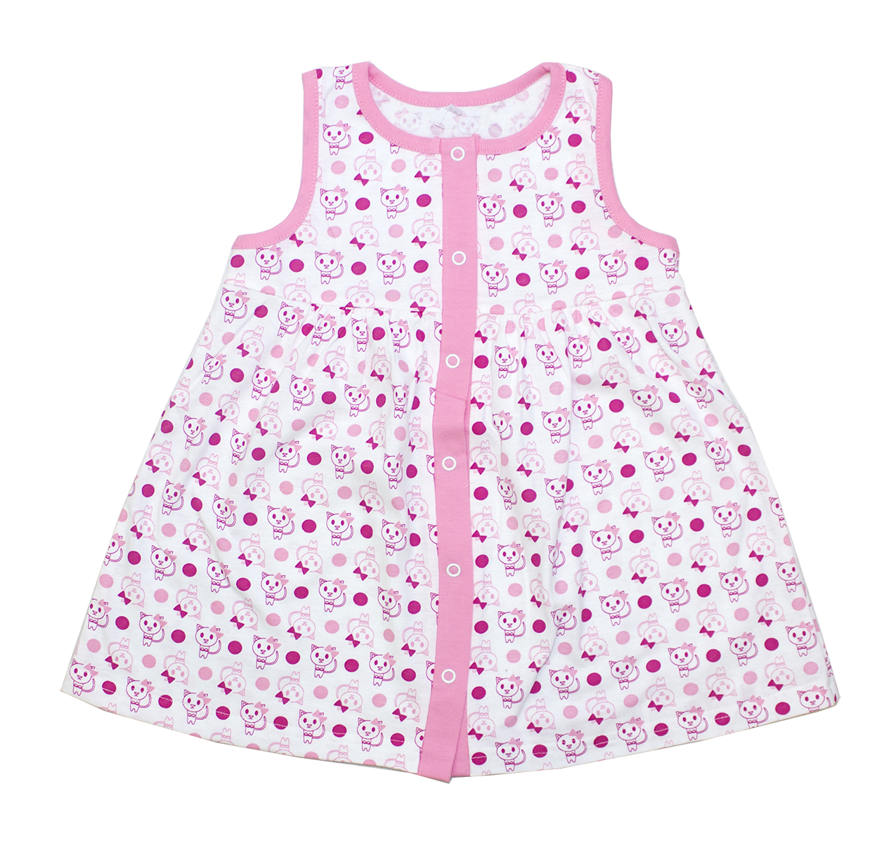 123-154 Платье для девочки "Этно-кошки" 123-154 Платье для девочки "Этно-кошки"