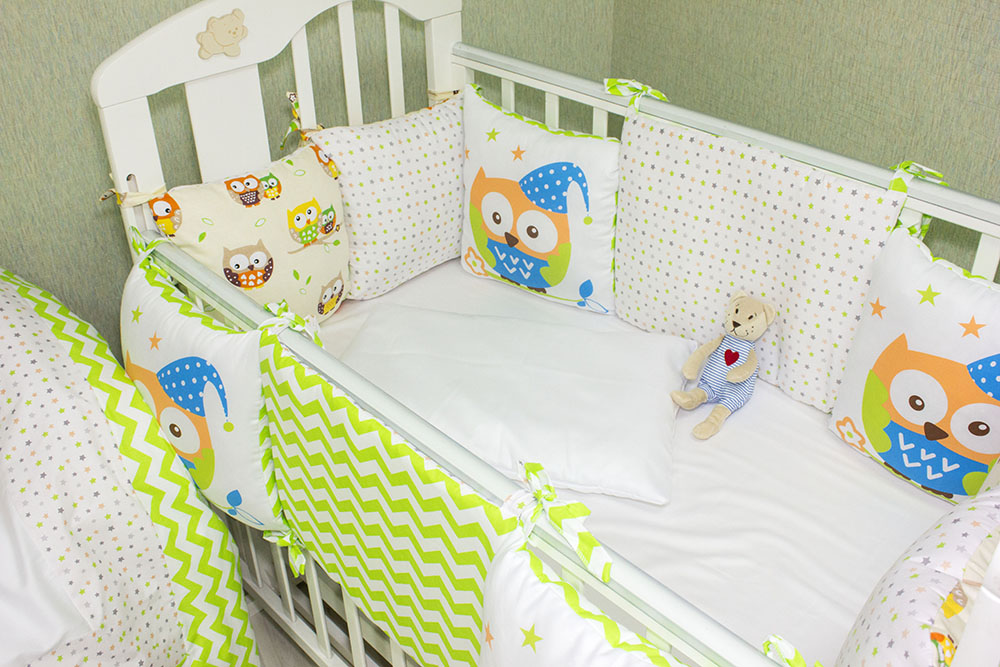 К-Б4/5ПЕЧАТЬ Комплект для детской кроватки 16 предметов синий К-Б4/5ПЕЧАТЬ Комплект для детской кроватки 16 предметов синий