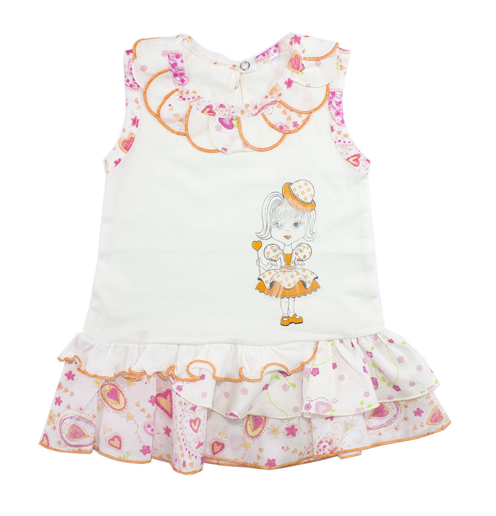 123-120П Платье для девочки с рисунком 123-120П Платье для девочки с рисунком