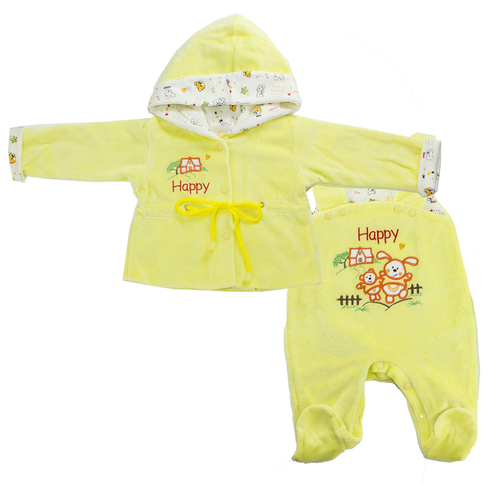 518-247В Комплект велюр на подкладе "Домик" кофточка, полукомбинезон 518-247В Комплект велюр на подкладе "Домик" кофточка, полукомбинезон