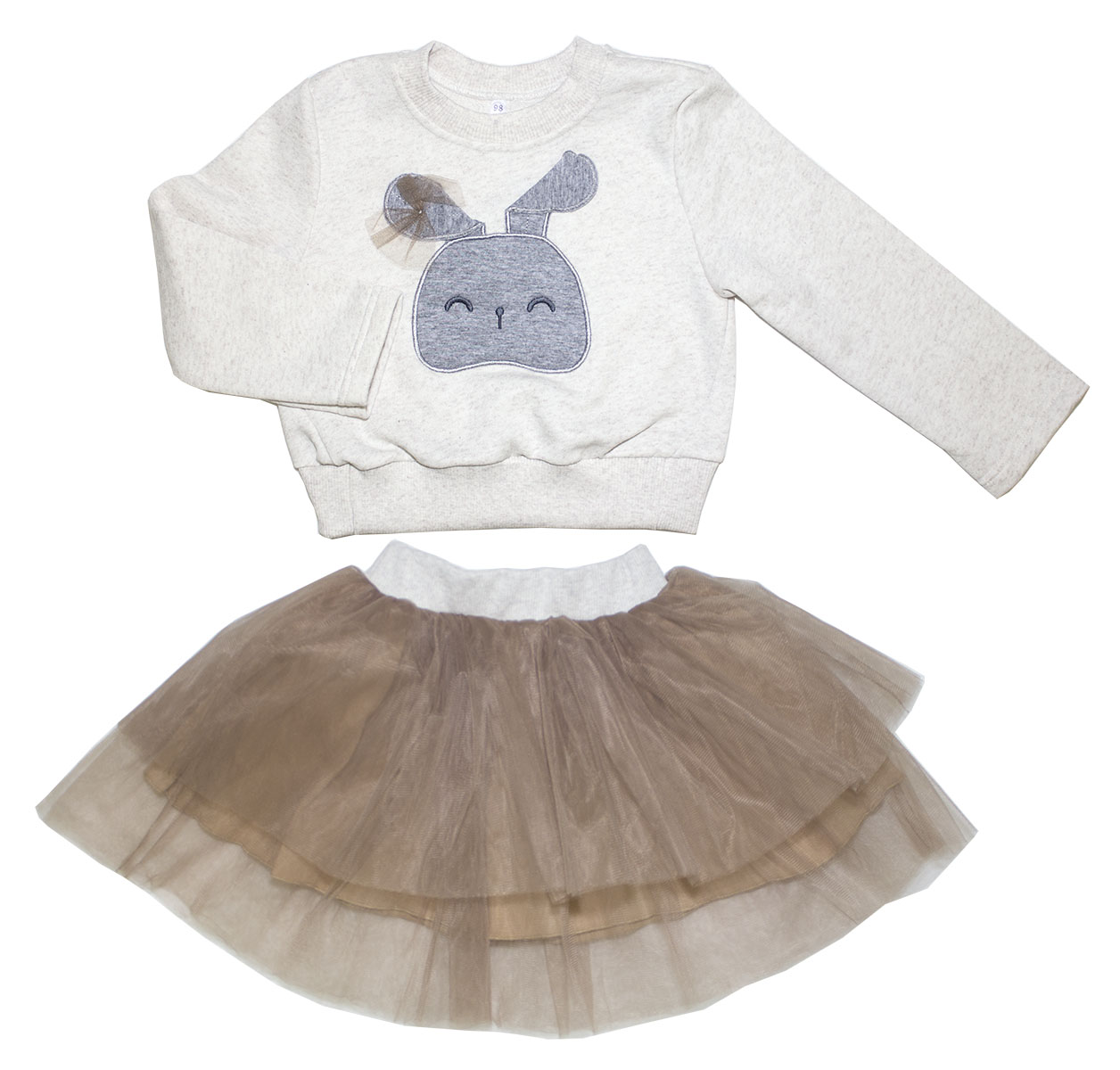 418-362В Комплект юбка с кофточкой для девочки "Зайка Мила". 418-362В Комплект юбка с кофточкой для девочки "Зайка Мила".