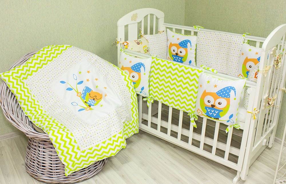 К-Б4/5ПЕЧАТЬ Комплект для детской кроватки 16 предметов синий К-Б4/5ПЕЧАТЬ Комплект для детской кроватки 16 предметов синий