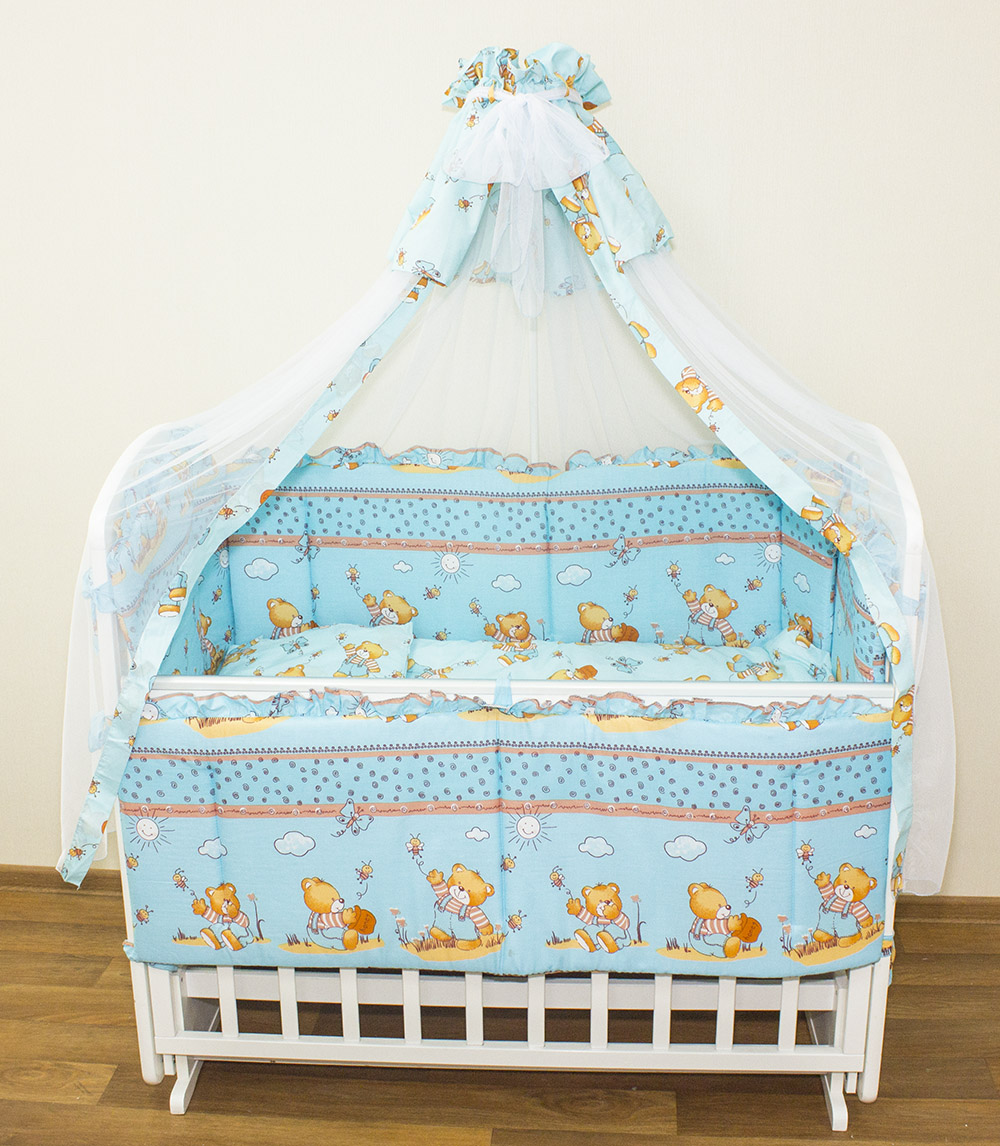 К-Б4 Комплект для детской кроватки 7пр холофайбер К-Б4 Комплект для детской кроватки 7пр холофайбер