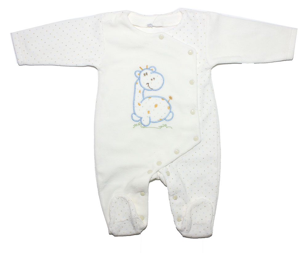 520-37В Комбинезон велюр с вышивкой мальчик 520-37В Комбинезон велюр с вышивкой мальчик