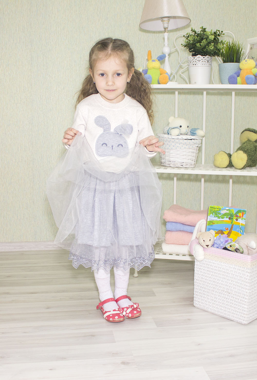 418-361В Комплект юбка с кофточкой для девочки "Зайка Мила " 418-361В Комплект юбка с кофточкой для девочки "Зайка Мила "