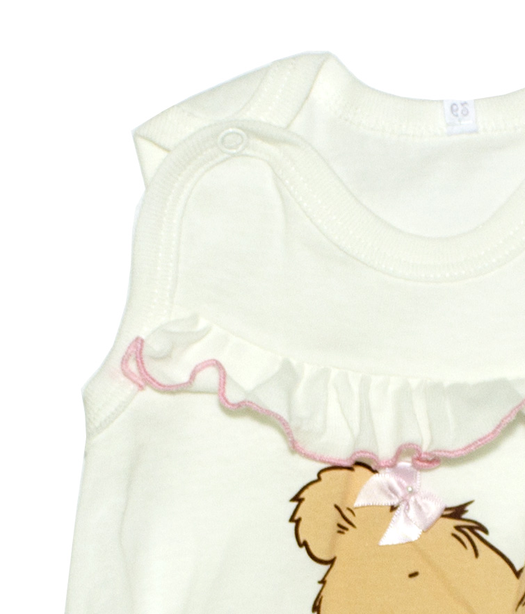 106-44П Боди для девочки "Мишки и Слоники" 106-44П Боди для девочки "Мишки и Слоники"