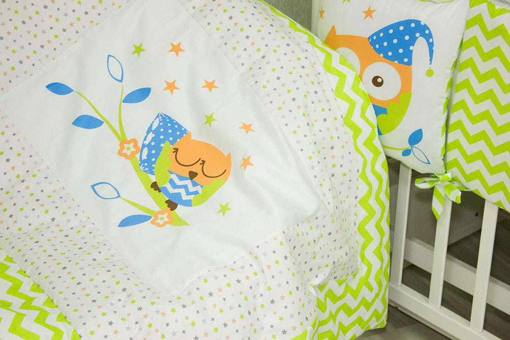 К-Б4/5ПЕЧАТЬ Комплект для детской кроватки 16 предметов синий К-Б4/5ПЕЧАТЬ Комплект для детской кроватки 16 предметов синий