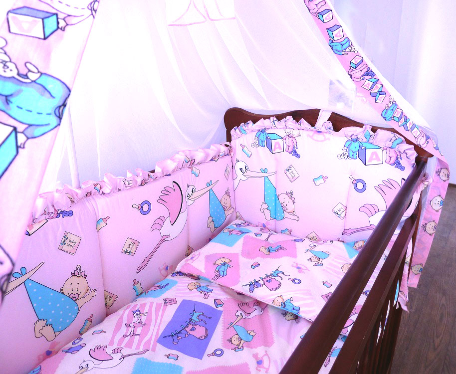 К-Б4 Комплект для детской кроватки 7пр холофайбер К-Б4 Комплект для детской кроватки 7пр холофайбер