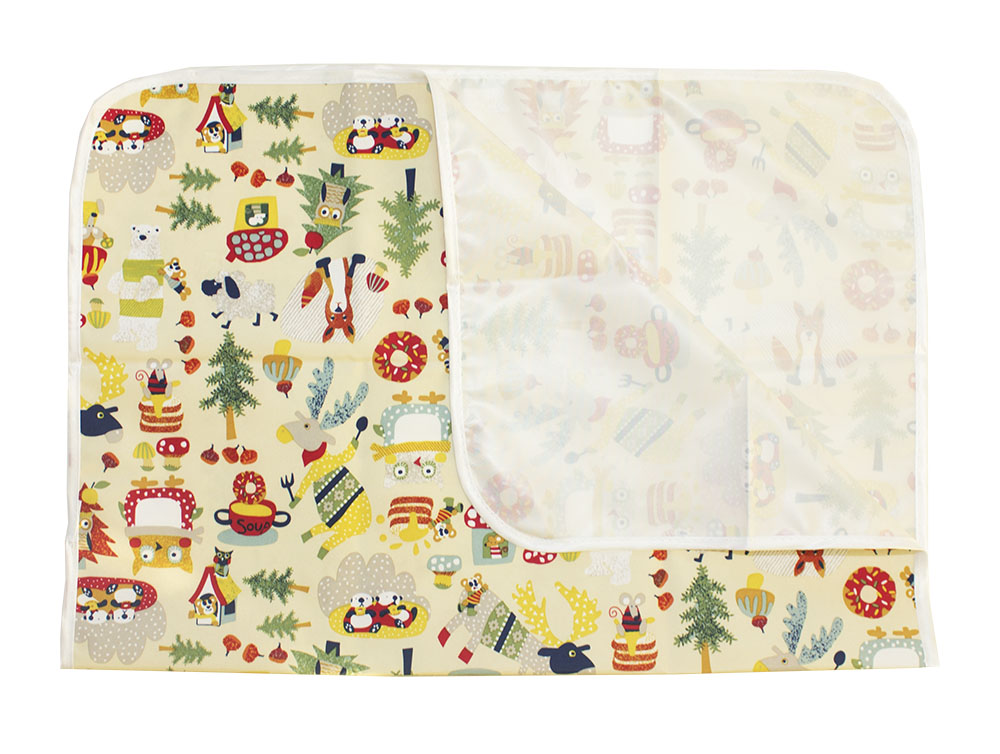 Пеленка непромокаемая для кроватки из микрофибры с рисунком, 60х90 см Пеленка непромокаемая для кроватки из микрофибры с рисунком, 60х90 см