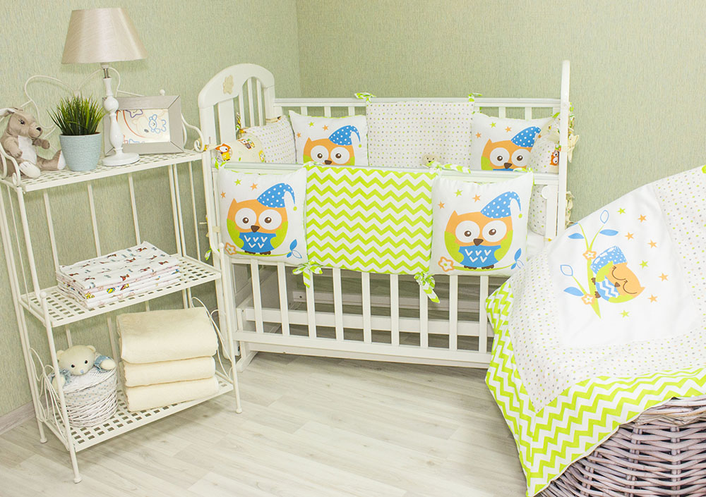 К-Б4/5ПЕЧАТЬ Комплект для детской кроватки 16 предметов синий К-Б4/5ПЕЧАТЬ Комплект для детской кроватки 16 предметов синий