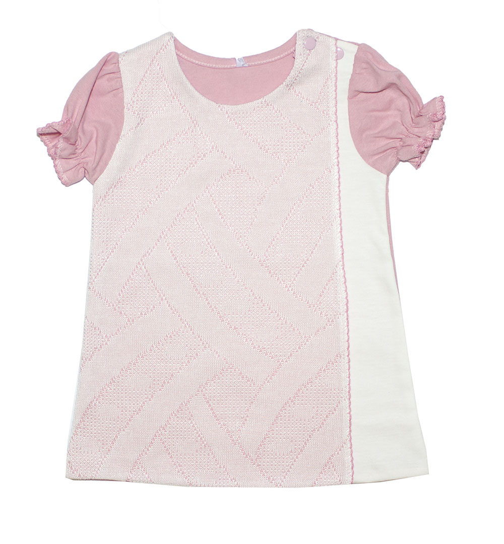 823-136К Платье трикотажное летнее с вязаной отделкой 823-136К Платье трикотажное летнее с вязаной отделкой