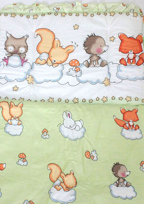 К-Б4 Комплект для детской кроватки 7пр холофайбер К-Б4 Комплект для детской кроватки 7пр холофайбер