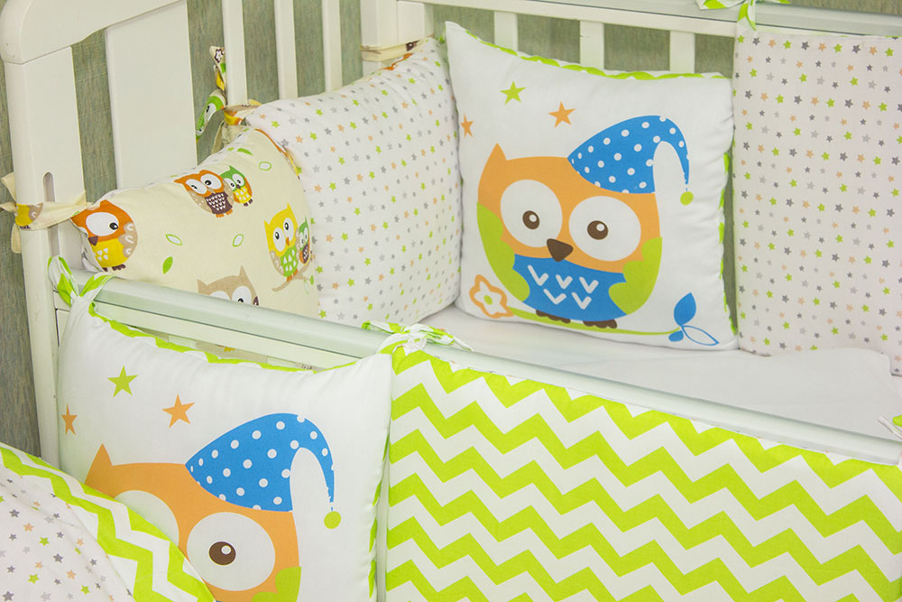 К-Б4/5ПЕЧАТЬ Комплект для детской кроватки 16 предметов синий К-Б4/5ПЕЧАТЬ Комплект для детской кроватки 16 предметов синий