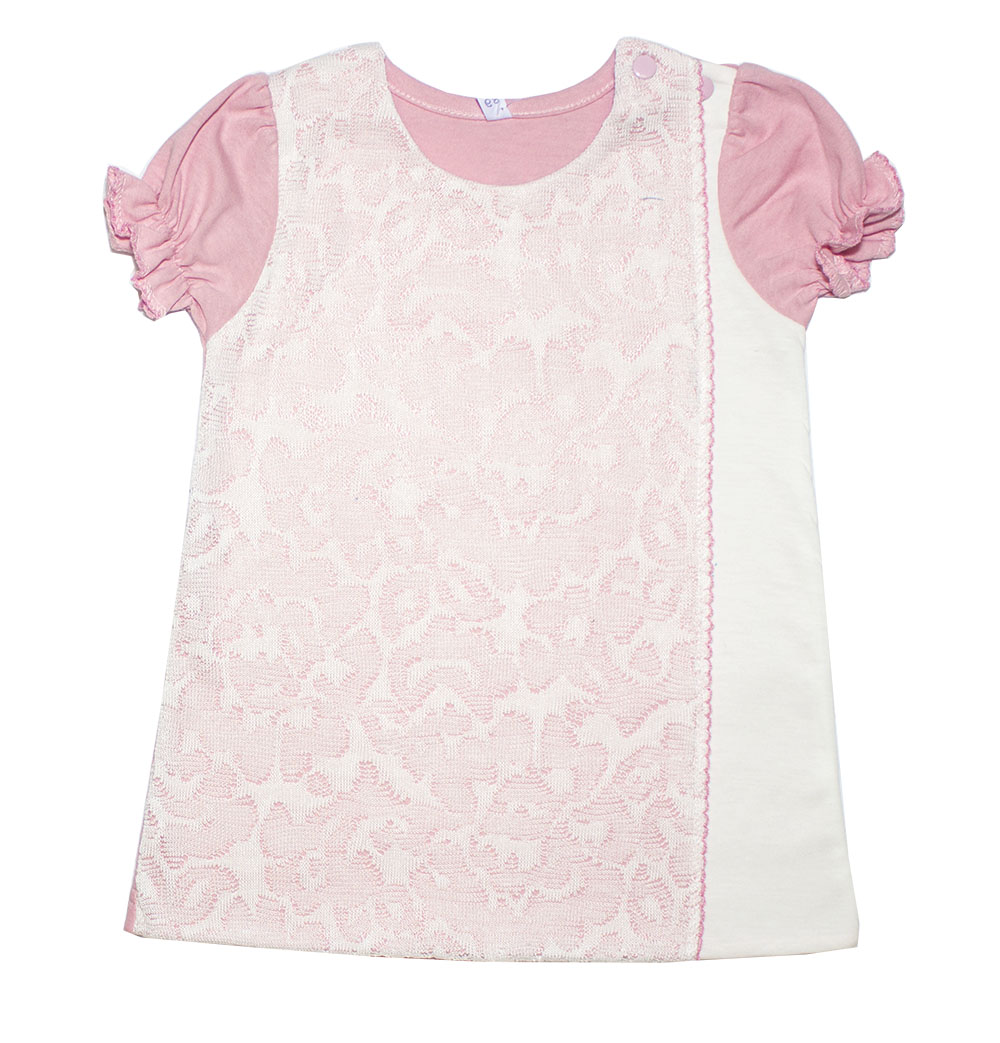 823-136К Платье трикотажное летнее с вязаной отделкой 823-136К Платье трикотажное летнее с вязаной отделкой