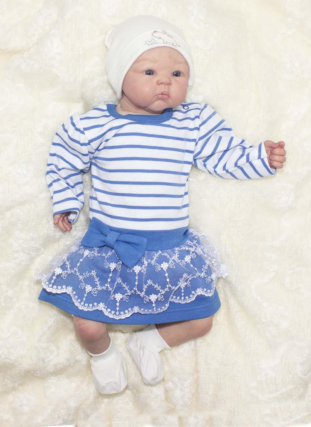 223-130 Платье полосочка с кружевом 223-130 Платье полосочка с кружевом