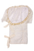 К86 Конверт-одеяло на выписку с вуалью (тиси,сетка,органза) (18/56-20/62 - молочный)