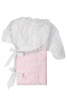 К86 Конверт-одеяло на выписку с вуалью (тиси,сетка,органза) (18/56-20/62 - розовый)