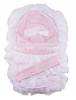 К115М Комплект 6-ти предметный зимний на меху: конверт, одеяло, чепчик, распашонка,ползунки, чепчик (18/56-20/62 - розовый)