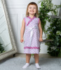 123-33 Платье летнее с атласным поясом (26/86 - фиолетовый)