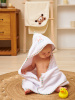 К23/4 Полотенце-уголок махровое с вышивкой,рукавичка для купания,80*90 см (baby life)