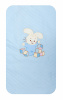К018-15 Одеяло-плед для детской кроватки "Зайка с кубиками" 70*115 см (голубой)
