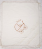 К011-15 Одеяло-плед велюр на подкладе с утеплителем "Коляска с мишкой ", размер 80*90см (молочный)