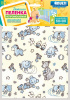 Пеленка непромокаемая для кроватки из микрофибры с рисунком, 60х90 см