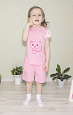 118-370П Комплект для девочки футболка и лосины "Этно-кошки"