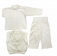 818-263 Комплект для мальчика: штанишки, кофточка,жилет "Леди и Джентельмены"