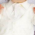 318-253 Комплект для мальчика: кофточка нарядная с галстуком,ползунки (интерлок)