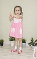 123-152 Платье для девочки "Этно-кошки"