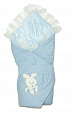 К152 Конверт-одеяло с кружевом и вышивкой "Милый Зая" (фитсистем и вельбоа)
