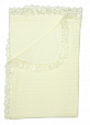 К022-15 Одеяло-плед с кружевом вязаная тань на подкладе кулир 90*95 см