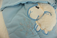 К138 Конверт-одеяло меховой с капюшоном "Овечка"и чепчик теплый