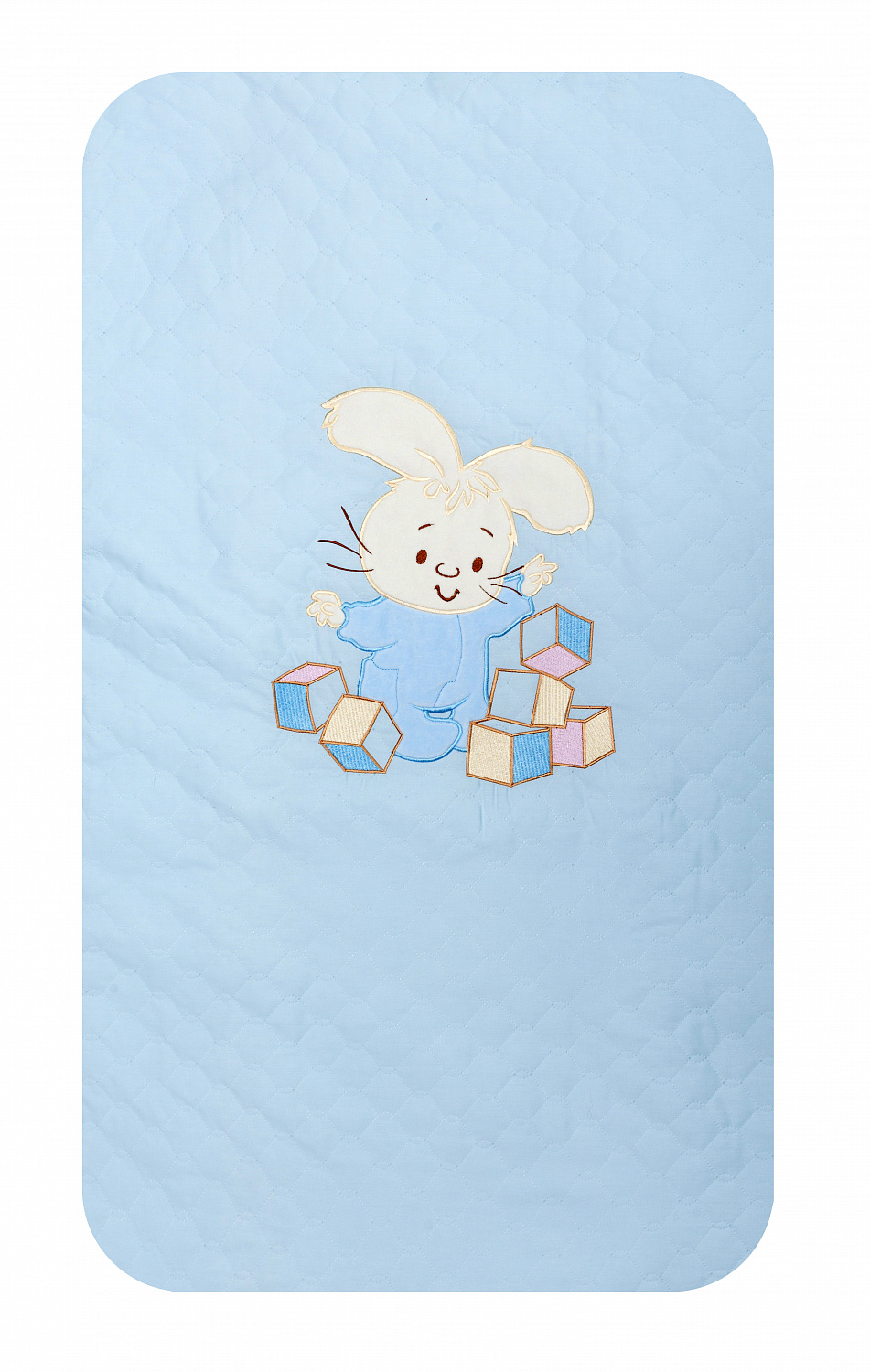 К018-15 Одеяло-плед для детской кроватки "Зайка с кубиками" 70*115 см
